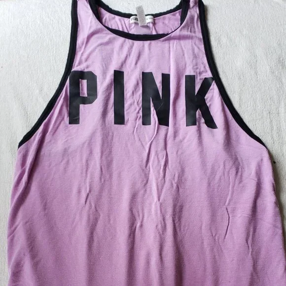 VS PINK Muscle Tee Tank Top Purple - Picture 4 of 6